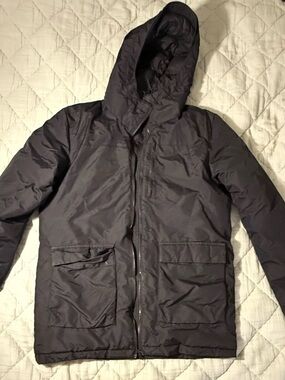 adidas Men's Hooded Puffer Jacket - Black